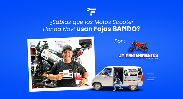 ¿Sabías que las motos Scooter Honda Navi usan Fajas BANDO?